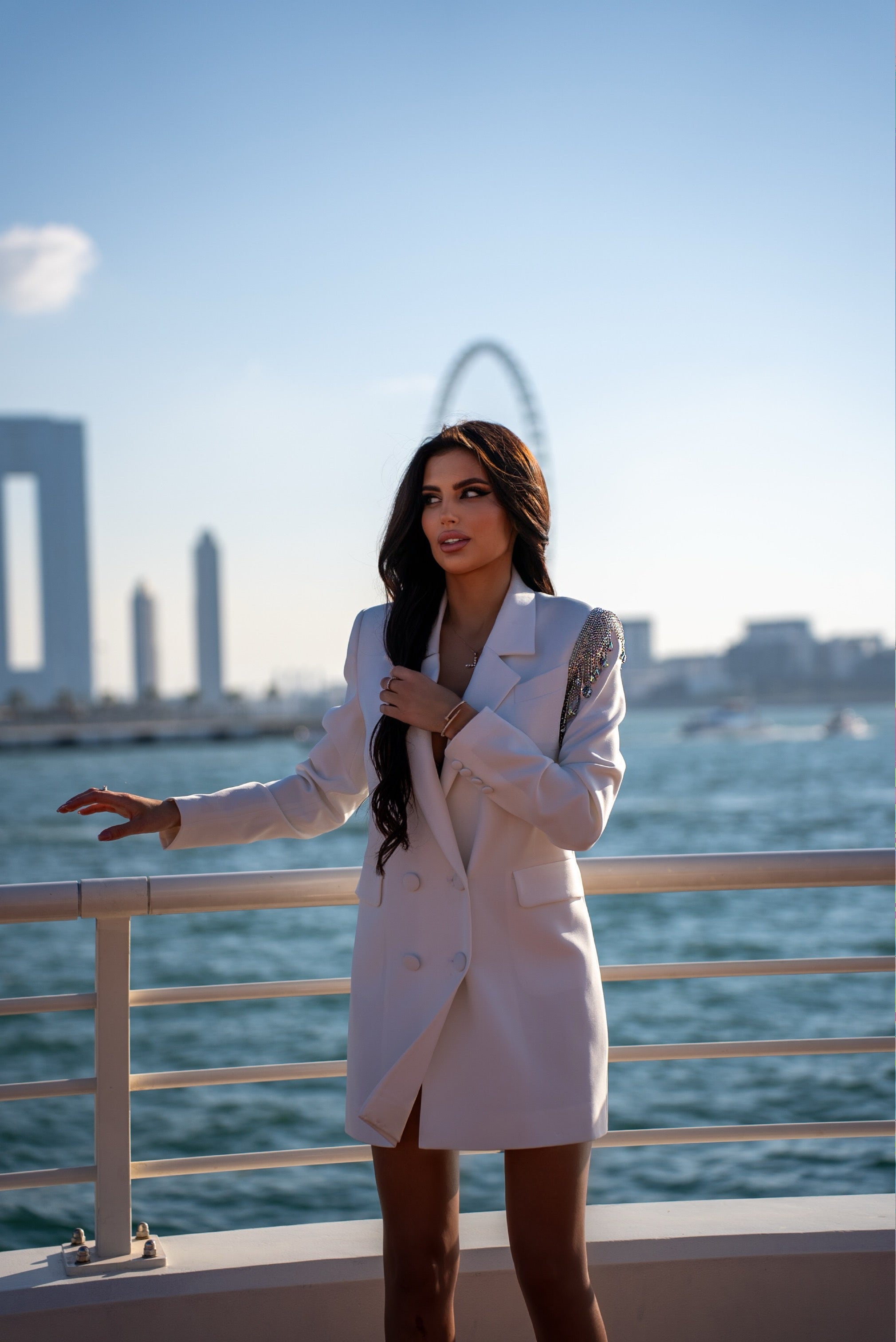 Blazer Dress With Rhinestones