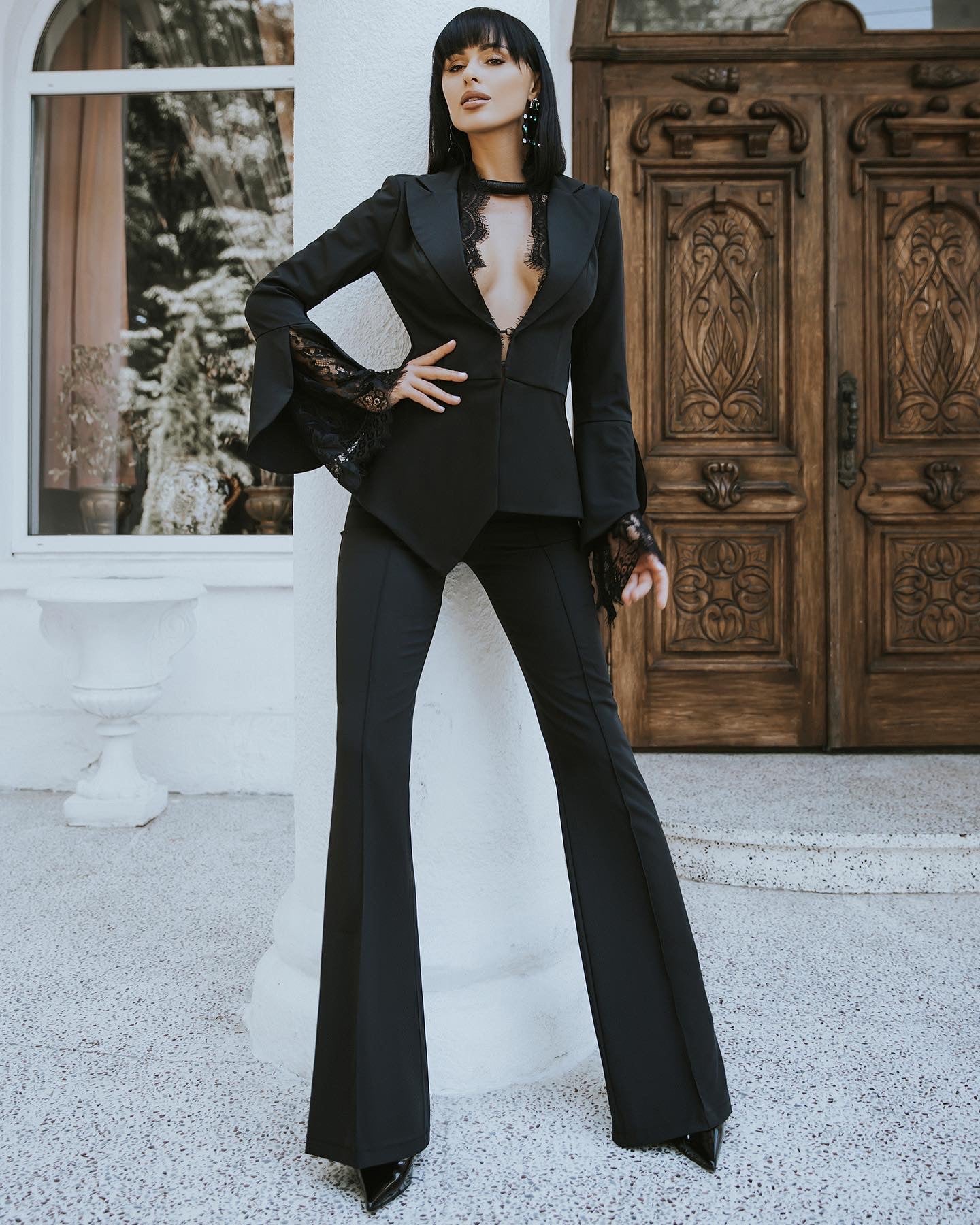 Pants Suit "Louise" with French Lace